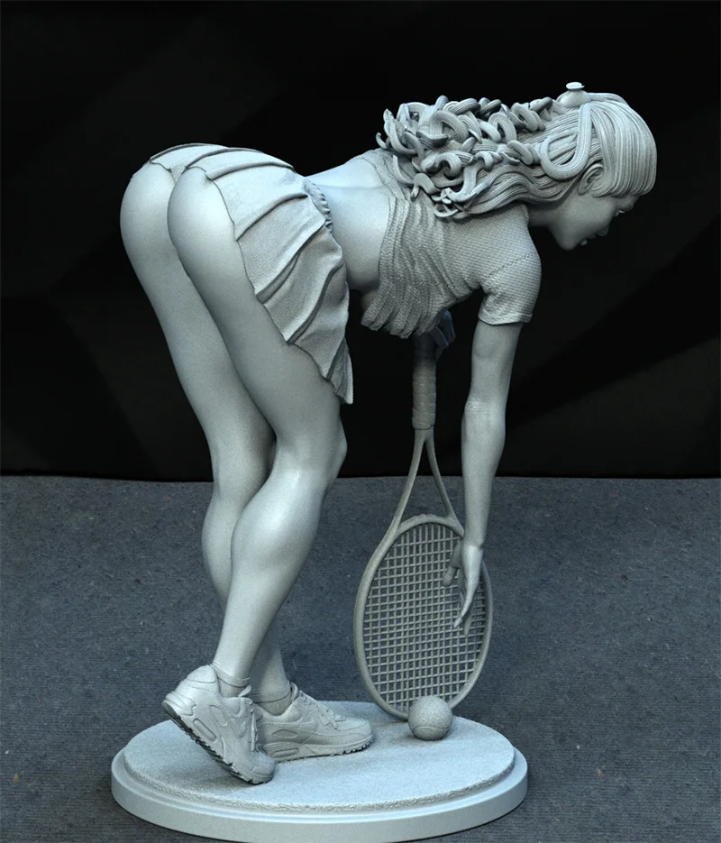 Badminton In English - 1/24 1/18 レジンモデルキット テニスガール フィギュア 未塗装