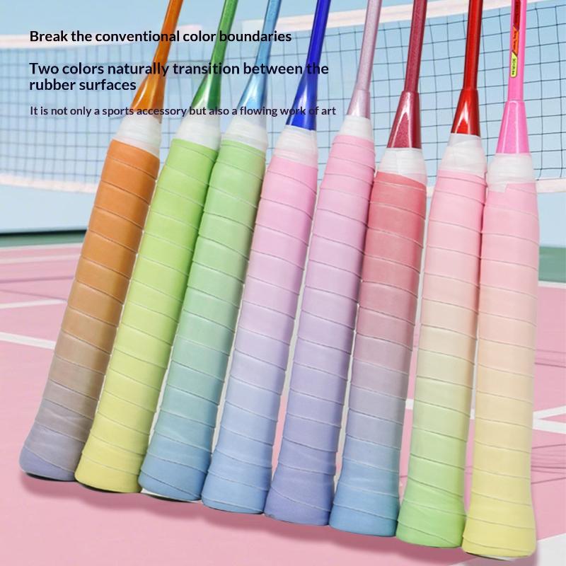 Badminton Tournament - 10 個のテニスラケットオーバーグリップ PU スウェットバンド耐久性のある吸収グリップ滑り止めバドミントンやスカッシュプレーヤー向け