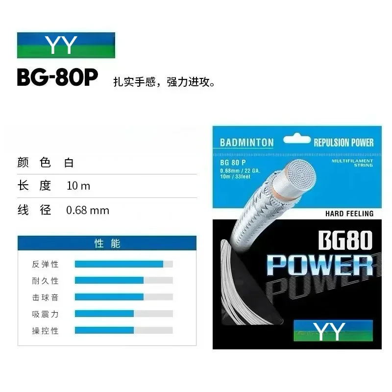 新しい YY バドミントンラケットストリング BG80 パワ - Badminton Yonex String のレビューと価格